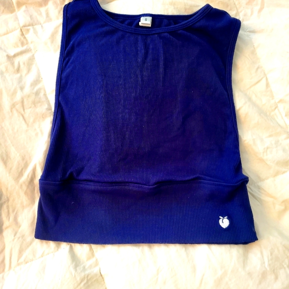 Flexliving Crop Tank-Navy